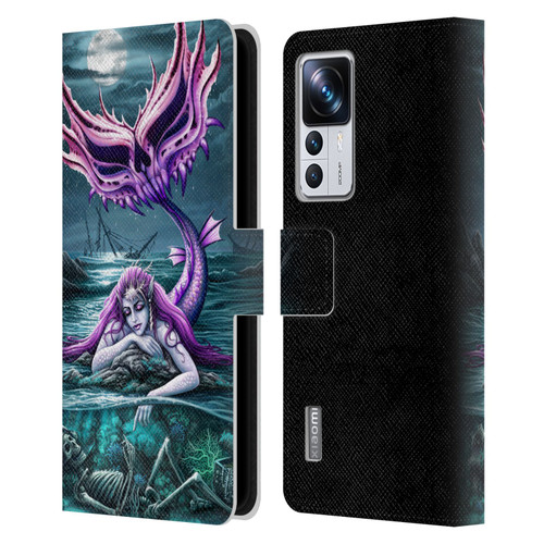 Sarah Richter Gothic Stone Angel With Skull Leather Book Wallet Case Cover For Xiaomi 12T Pro