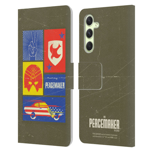 Peacemaker: Television Series Graphics Icons Leather Book Wallet Case Cover For Samsung Galaxy A54 5G