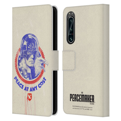 Peacemaker: Television Series Graphics Christopher Smith & Eagly Leather Book Wallet Case Cover For Sony Xperia 5 IV