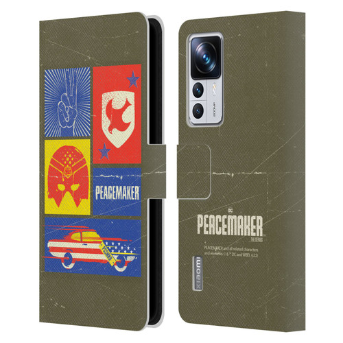 Peacemaker: Television Series Graphics Icons Leather Book Wallet Case Cover For Xiaomi 12T Pro