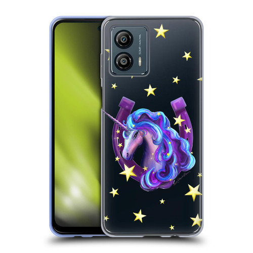 Rose Khan Unicorn Horseshoe Stars Soft Gel Case for Motorola Moto G53 5G