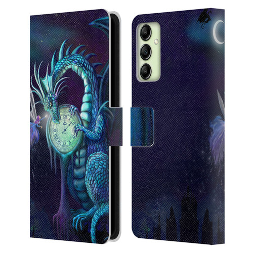 Rose Khan Dragons Blue Time Leather Book Wallet Case Cover For Samsung Galaxy A14 5G