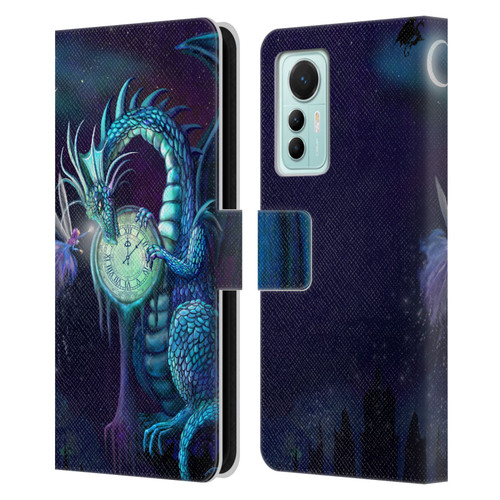 Rose Khan Dragons Blue Time Leather Book Wallet Case Cover For Xiaomi 12 Lite