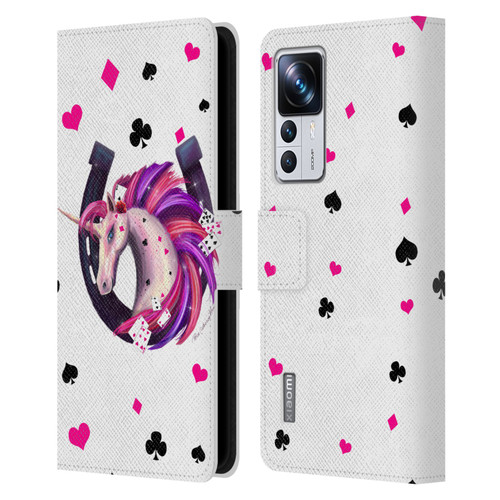 Rose Khan Unicorn Horseshoe Pink And Purple Leather Book Wallet Case Cover For Xiaomi 12T Pro