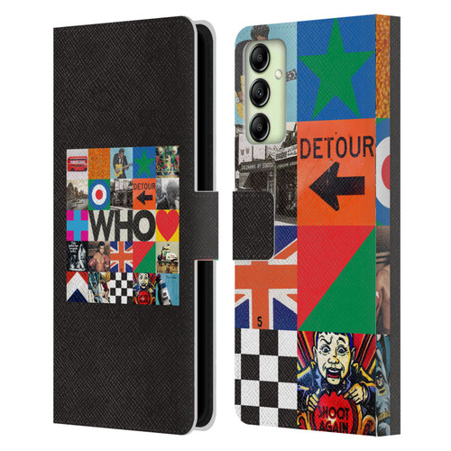 The Who 2019 Album Square Collage Leather Book Wallet Case Cover For Samsung Galaxy A14 5G