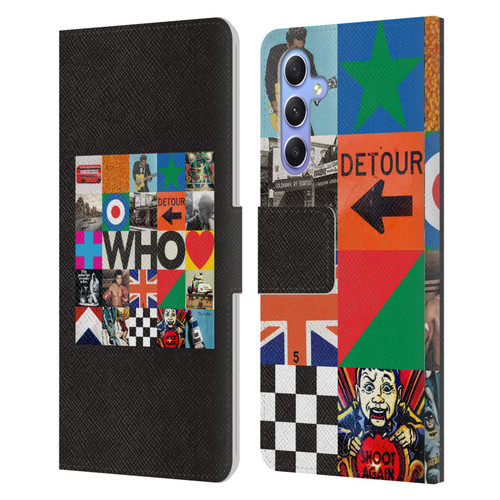 The Who 2019 Album Square Collage Leather Book Wallet Case Cover For Samsung Galaxy A34 5G