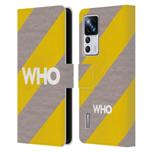 The Who 2019 Album Yellow Diagonal Stripes Leather Book Wallet Case Cover For Xiaomi 12T Pro