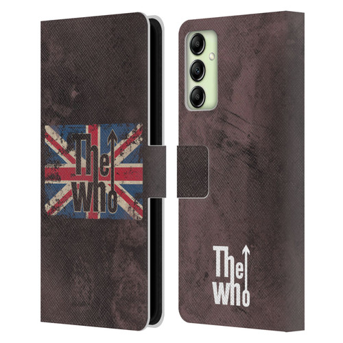 The Who Band Art Union Jack Distressed Look Leather Book Wallet Case Cover For Samsung Galaxy A14 5G