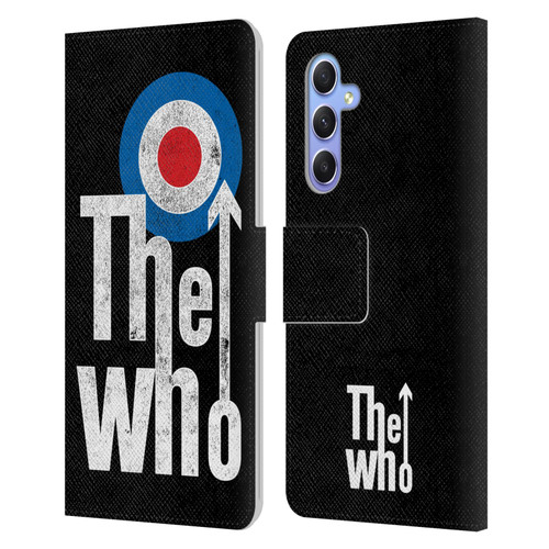The Who Band Art Classic Target Logo Leather Book Wallet Case Cover For Samsung Galaxy A34 5G