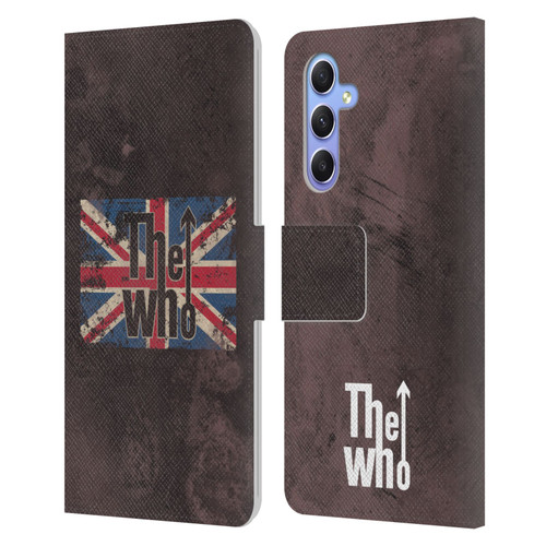 The Who Band Art Union Jack Distressed Look Leather Book Wallet Case Cover For Samsung Galaxy A34 5G