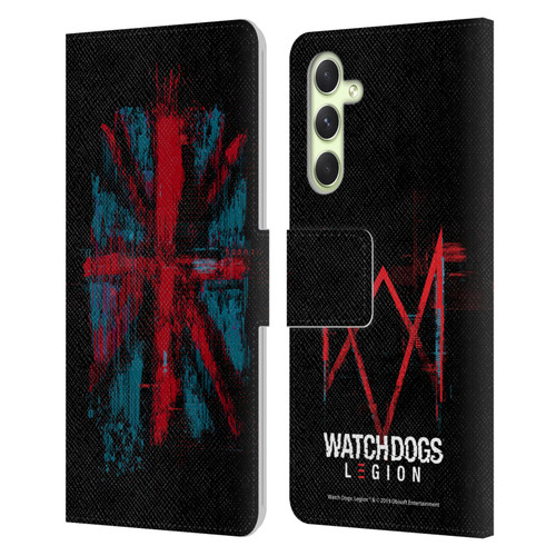 Watch Dogs Legion Key Art Flag Glitch Leather Book Wallet Case Cover For Samsung Galaxy A54 5G