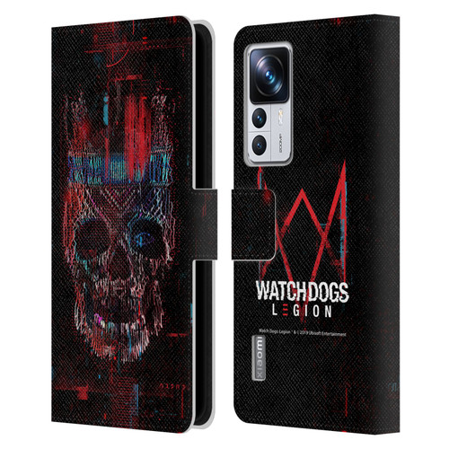 Watch Dogs Legion Key Art Skull Glitch Leather Book Wallet Case Cover For Xiaomi 12T Pro