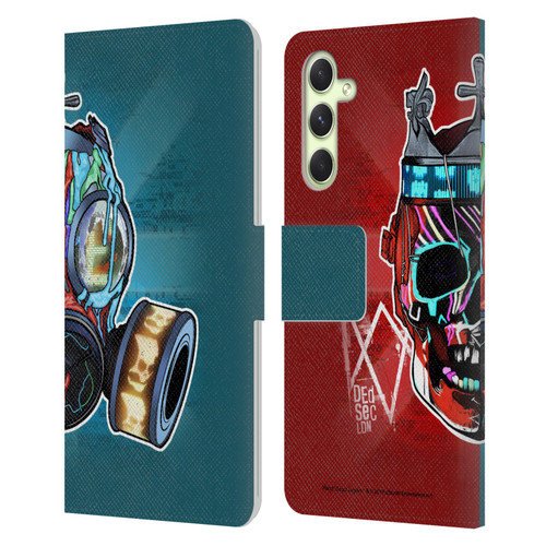Watch Dogs Legion Street Art Flag Leather Book Wallet Case Cover For Samsung Galaxy A54 5G