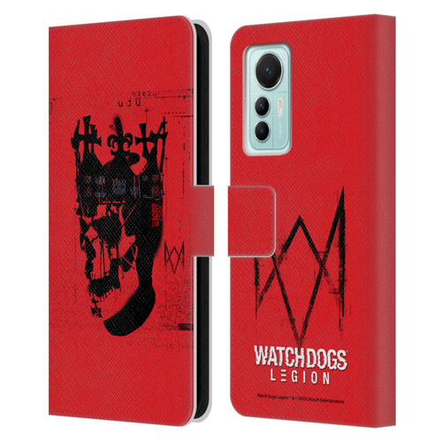 Watch Dogs Legion Street Art Ded Sec Skull Leather Book Wallet Case Cover For Xiaomi 12 Lite