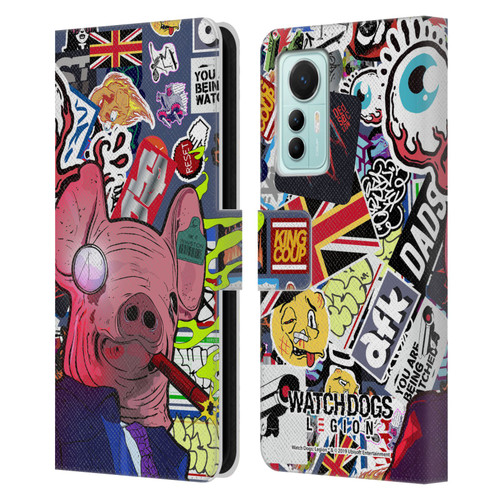 Watch Dogs Legion Street Art Winston Stickerbomb Leather Book Wallet Case Cover For Xiaomi 12 Lite