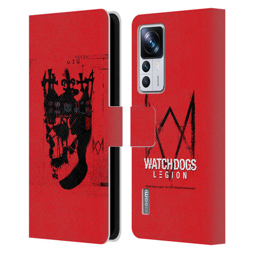 Watch Dogs Legion Street Art Ded Sec Skull Leather Book Wallet Case Cover For Xiaomi 12T Pro
