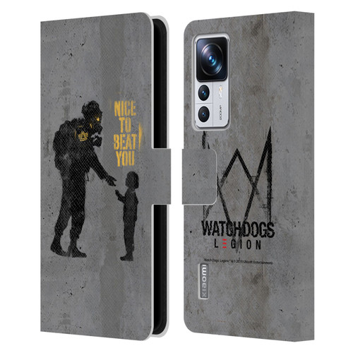 Watch Dogs Legion Street Art Nice To Beat You Leather Book Wallet Case Cover For Xiaomi 12T Pro