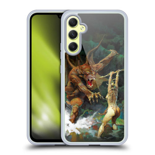 Frank Frazetta Medieval Fantasy Girl and the Beast Soft Gel Case for Samsung Galaxy A34 5G