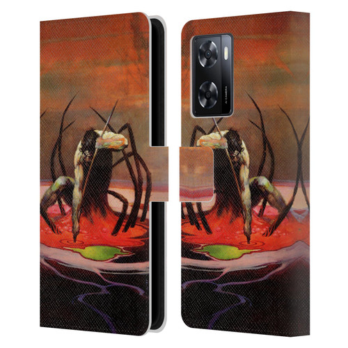 Frank Frazetta Fantasy The Spider King Leather Book Wallet Case Cover For OPPO A57s