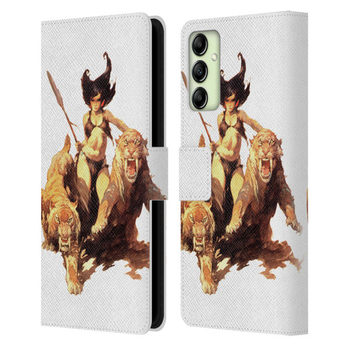 Frank Frazetta Fantasy The Huntress Leather Book Wallet Case Cover For Samsung Galaxy A14 5G