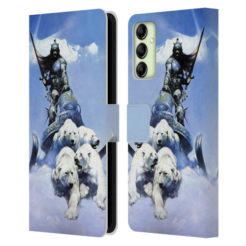 Frank Frazetta Fantasy Silver Warrior Leather Book Wallet Case Cover For Samsung Galaxy A14 5G