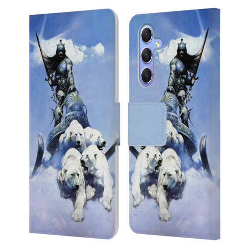 Frank Frazetta Fantasy Silver Warrior Leather Book Wallet Case Cover For Samsung Galaxy A34 5G