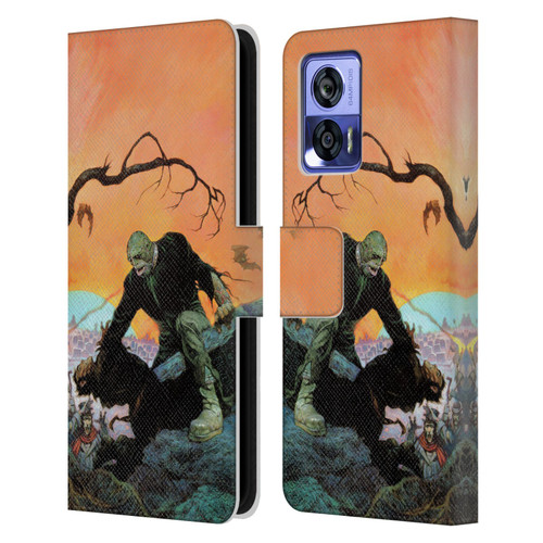 Frank Frazetta Medieval Fantasy Zombie Leather Book Wallet Case Cover For Motorola Edge 30 Neo 5G