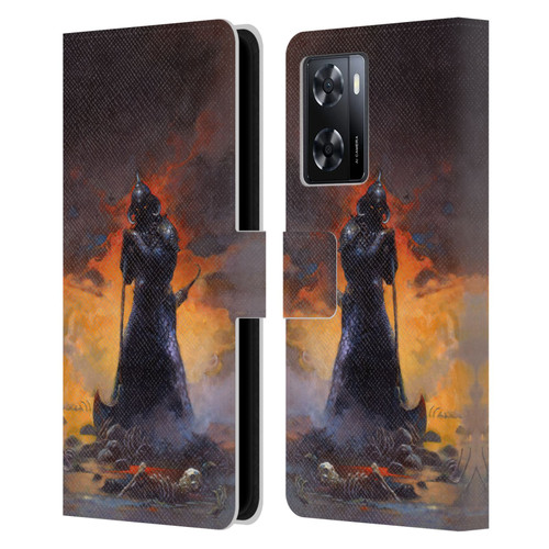 Frank Frazetta Medieval Fantasy Death Dealer 3 Leather Book Wallet Case Cover For OPPO A57s