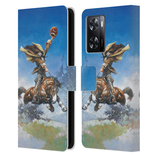 Frank Frazetta Medieval Fantasy Headless Horseman Leather Book Wallet Case Cover For OPPO A57s