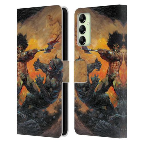 Frank Frazetta Medieval Fantasy Viking Slayer Leather Book Wallet Case Cover For Samsung Galaxy A14 5G