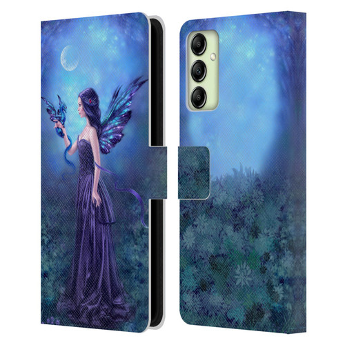 Rachel Anderson Fairies Iridescent Leather Book Wallet Case Cover For Samsung Galaxy A14 5G