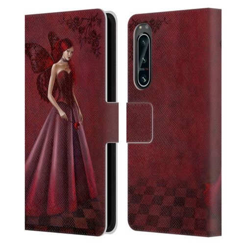 Rachel Anderson Fairies Queen Of Hearts Leather Book Wallet Case Cover For Sony Xperia 5 IV