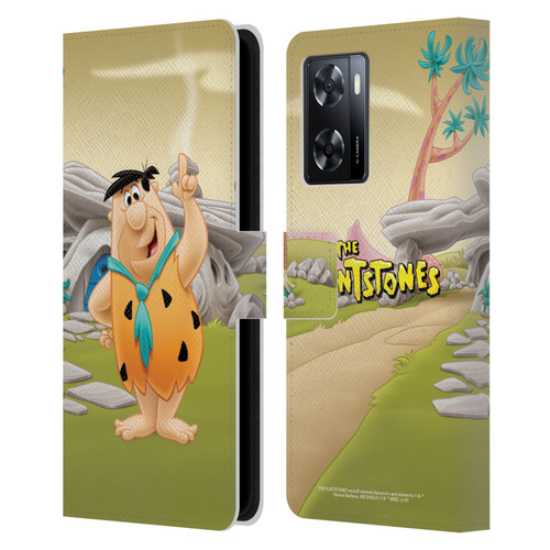 The Flintstones Characters Fred Flintstones Leather Book Wallet Case Cover For OPPO A57s
