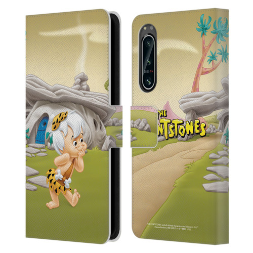 The Flintstones Characters Bambam Rubble Leather Book Wallet Case Cover For Sony Xperia 5 IV