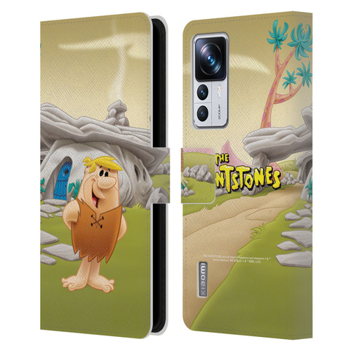 The Flintstones Characters Barney Rubble Leather Book Wallet Case Cover For Xiaomi 12T Pro