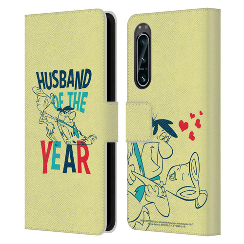 The Flintstones Graphics Husband Of The Year Leather Book Wallet Case Cover For Sony Xperia 5 IV