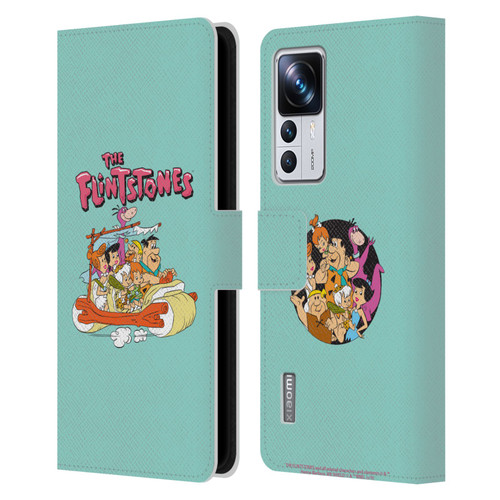 The Flintstones Graphics Family Leather Book Wallet Case Cover For Xiaomi 12T Pro