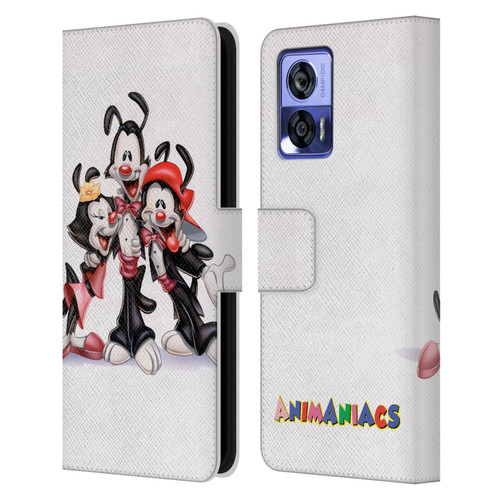Animaniacs Graphics Formal Leather Book Wallet Case Cover For Motorola Edge 30 Neo 5G