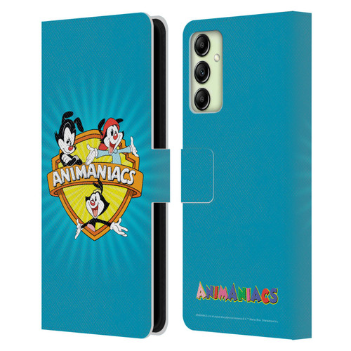 Animaniacs Graphics Logo Leather Book Wallet Case Cover For Samsung Galaxy A14 5G