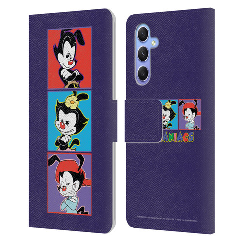 Animaniacs Graphics Tiles Leather Book Wallet Case Cover For Samsung Galaxy A34 5G