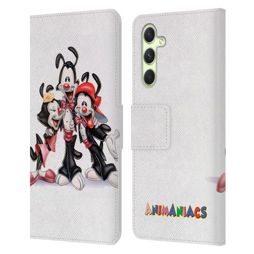 Animaniacs Graphics Formal Leather Book Wallet Case Cover For Samsung Galaxy A54 5G