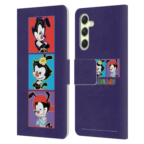 Animaniacs Graphics Tiles Leather Book Wallet Case Cover For Samsung Galaxy A54 5G