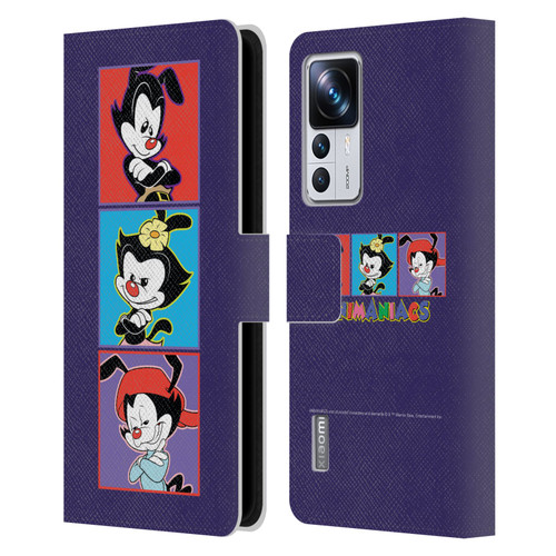 Animaniacs Graphics Tiles Leather Book Wallet Case Cover For Xiaomi 12T Pro