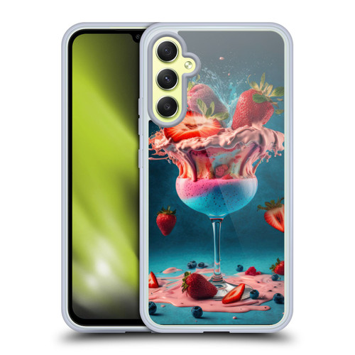 Spacescapes Cocktails Frozen Strawberry Daiquiri Soft Gel Case for Samsung Galaxy A34 5G
