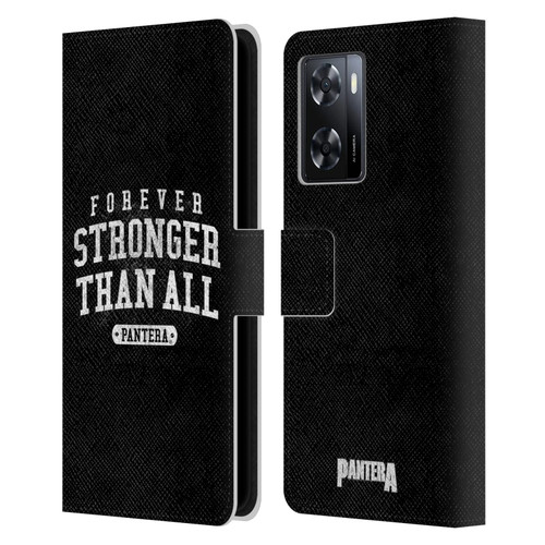 Pantera Art Stronger Than All Leather Book Wallet Case Cover For OPPO A57s