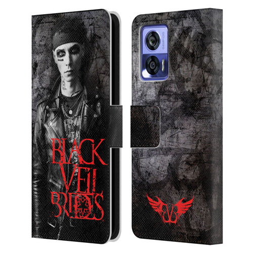 Black Veil Brides Band Members Andy Leather Book Wallet Case Cover For Motorola Edge 30 Neo 5G