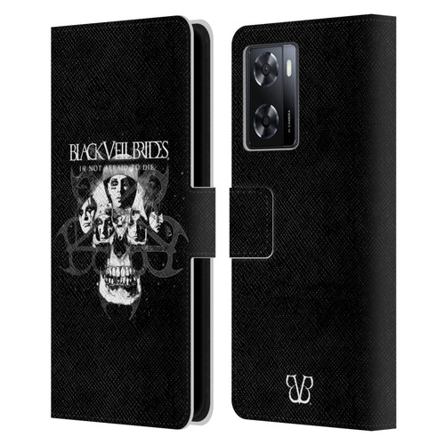 Black Veil Brides Band Art Skull Faces Leather Book Wallet Case Cover For OPPO A57s
