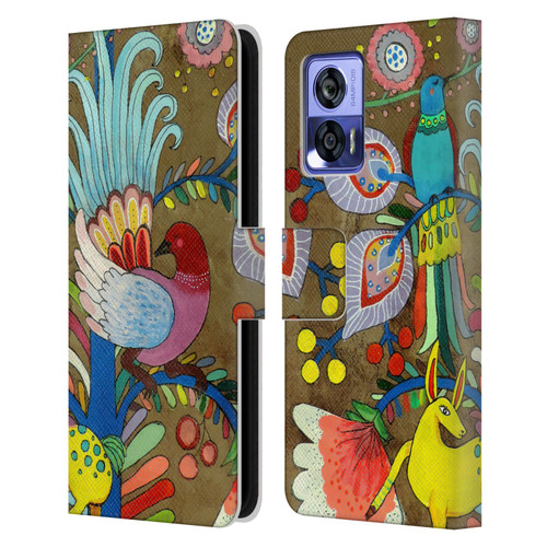 Sylvie Demers Floral Allure Leather Book Wallet Case Cover For Motorola Edge 30 Neo 5G