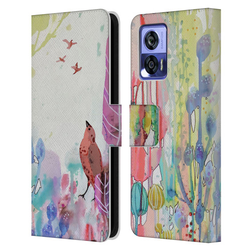 Sylvie Demers Nature Wings Leather Book Wallet Case Cover For Motorola Edge 30 Neo 5G