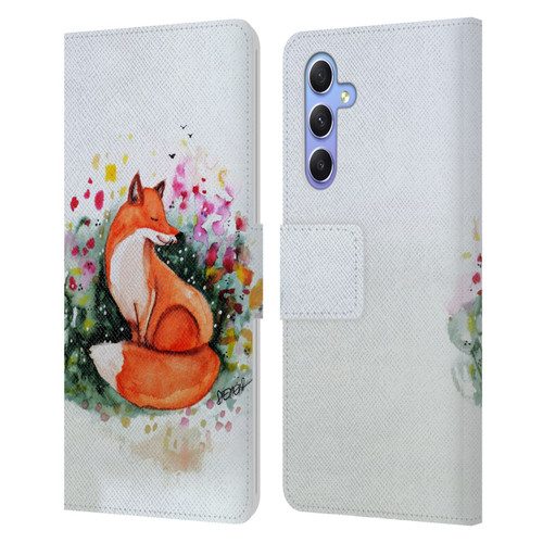 Sylvie Demers Nature Fox Beauty Leather Book Wallet Case Cover For Samsung Galaxy A34 5G